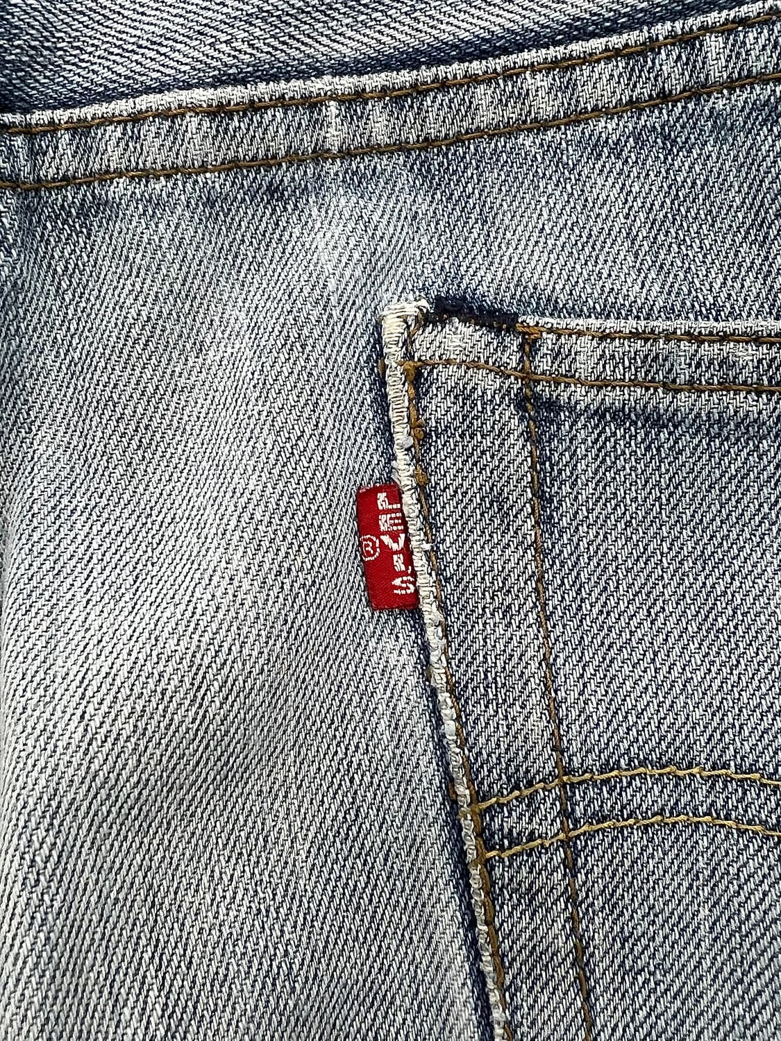 리바이스 501 빅 E 하드 페이 디드 버튼 플라이 데님 팬츠 상품이미지7
