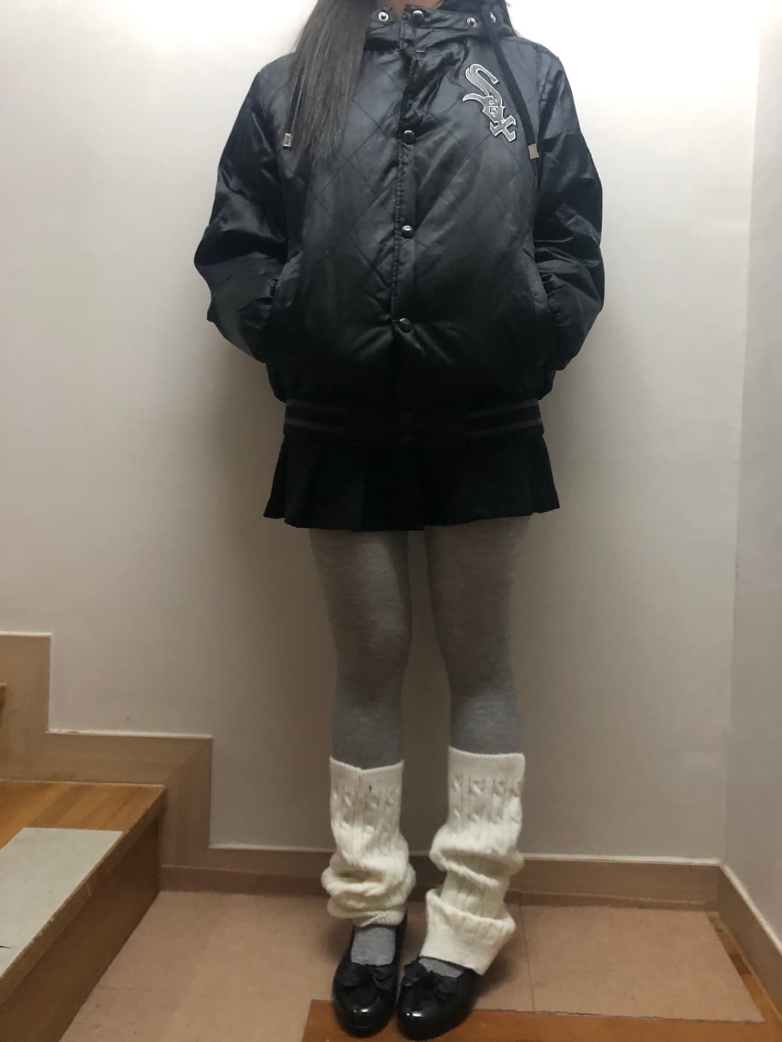 빈티지 mlb 블랙 펑크 스타디움 자켓 상품이미지7