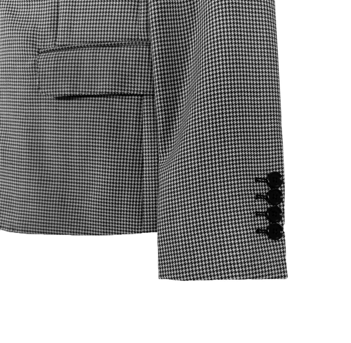 [34] 셀린느 여성 하운드 투스 울 실크 블레이저 자켓 그레이 블랙 상품이미지6