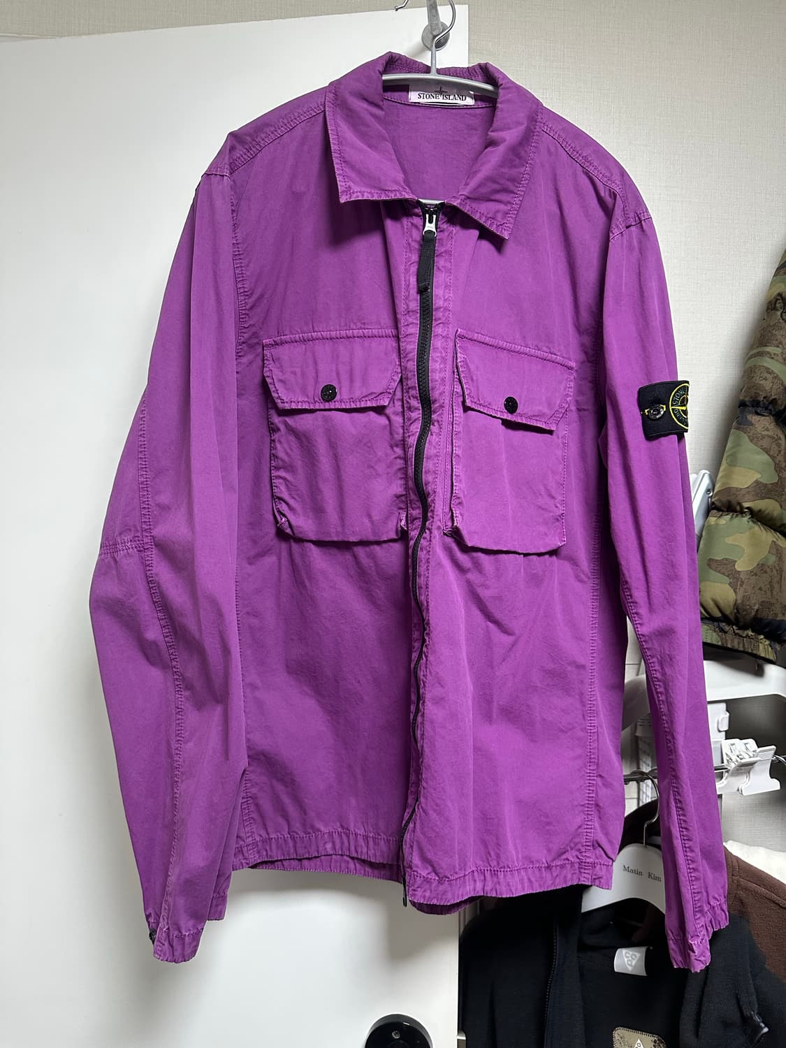 스톤아일랜드 21FW 올드이펙트 셔츠 퍼플 상품이미지3