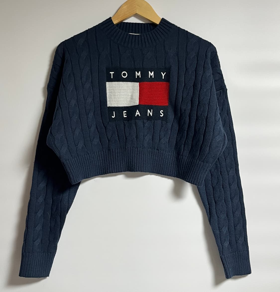 타미진스 오버핏 케이블 크롭 니트 스웨터 XS 상품이미지1