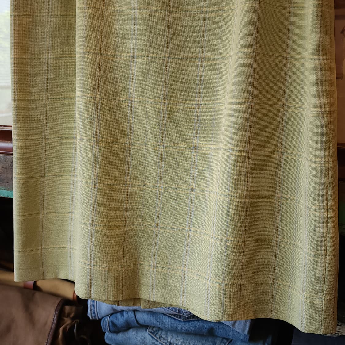 90s 닥스 잉글랜드 레몬 체크 스커트 상품이미지3