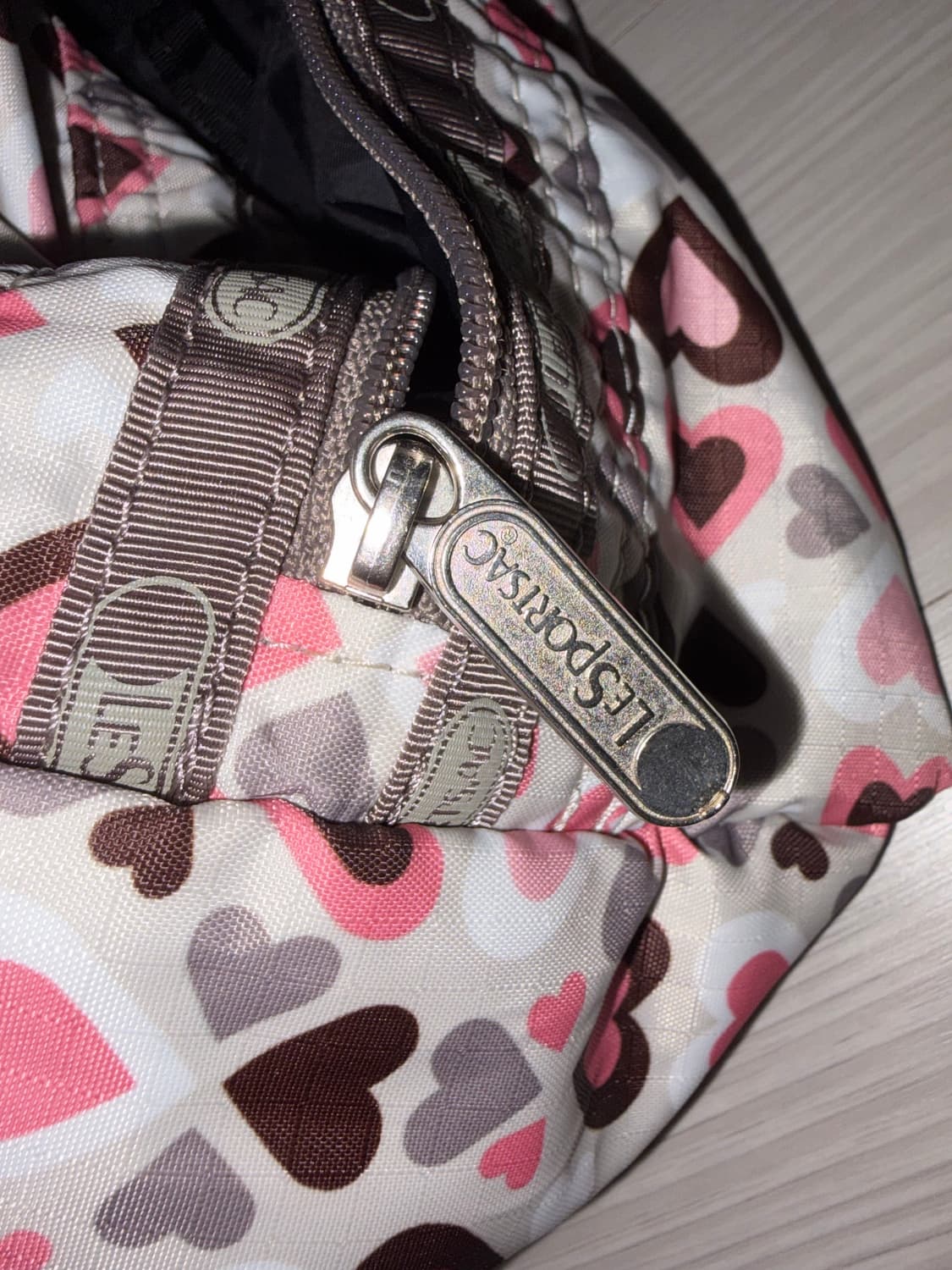 갸루맛 레스포삭 하트 땡땡이 숄더백 상품이미지7