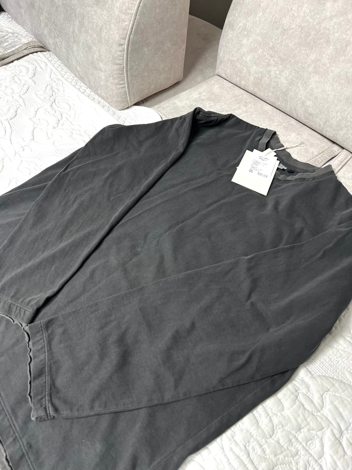 폴리테루 레이어드 롱슬리브 그린+그레이 상품이미지7