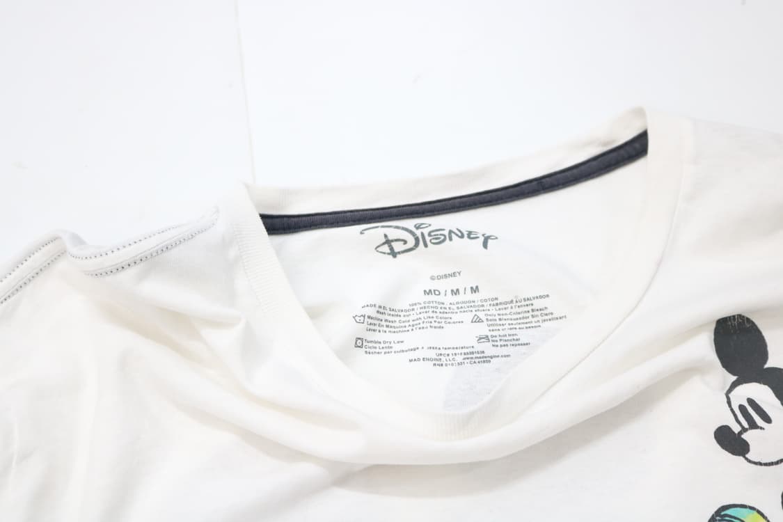 디즈니 정품 빈티지 미키 마우스 레인보우 다이 타이 롱 슬리브 (M) 상품이미지10