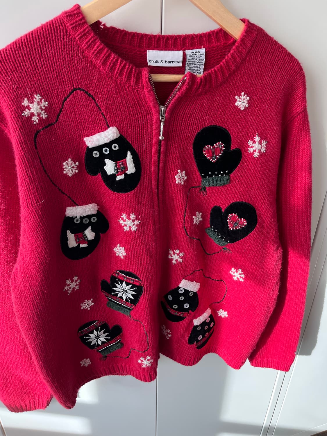 Croft&barrow 크리스마스 장갑 앙고라 니트 가디건 상품이미지8