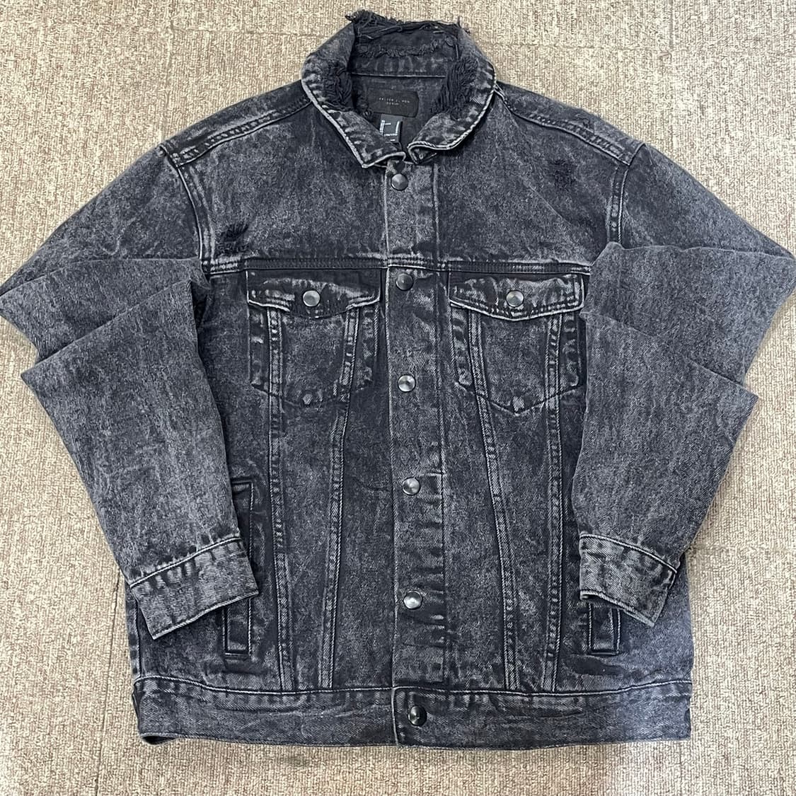 (M) Forever 21 빈티지 블랙 데님 자켓 상품이미지4