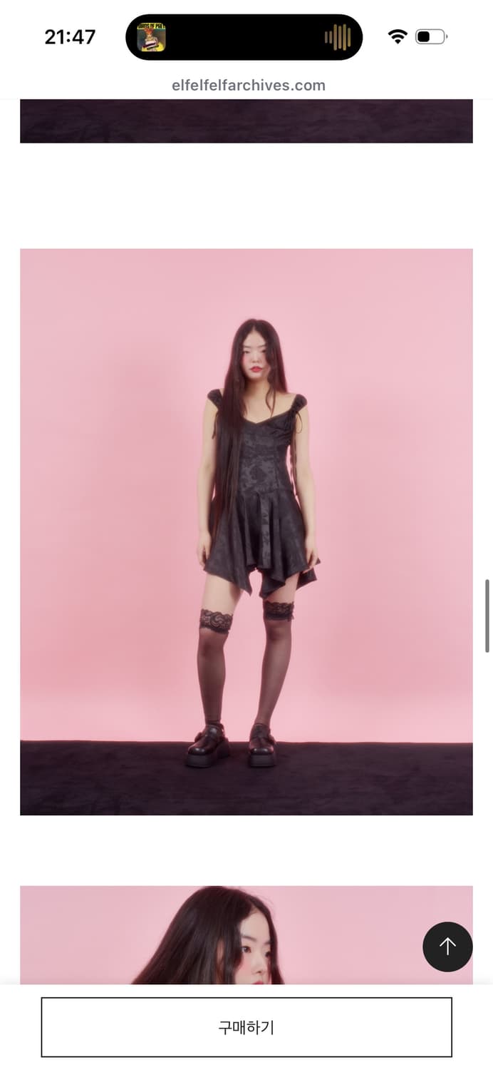 새상품) elfelfelf 엘프엘프엘프 아카이브스 로즈 뷔스티에 드레스 상품이미지4