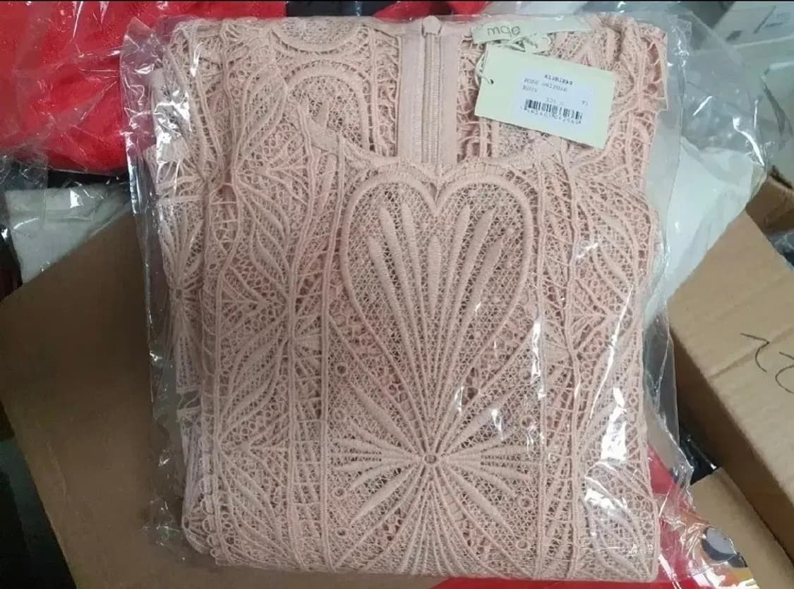 (새상품) 마쥬 핑크 레이스 원피스 1사이즈 상품이미지7