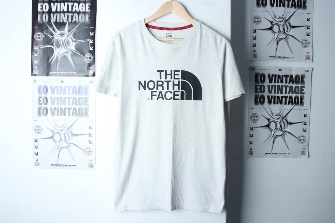 (L-XL) 노스페이스 반팔 티셔츠 빅로고 멜란지 올드스쿨-7B49 상품이미지2