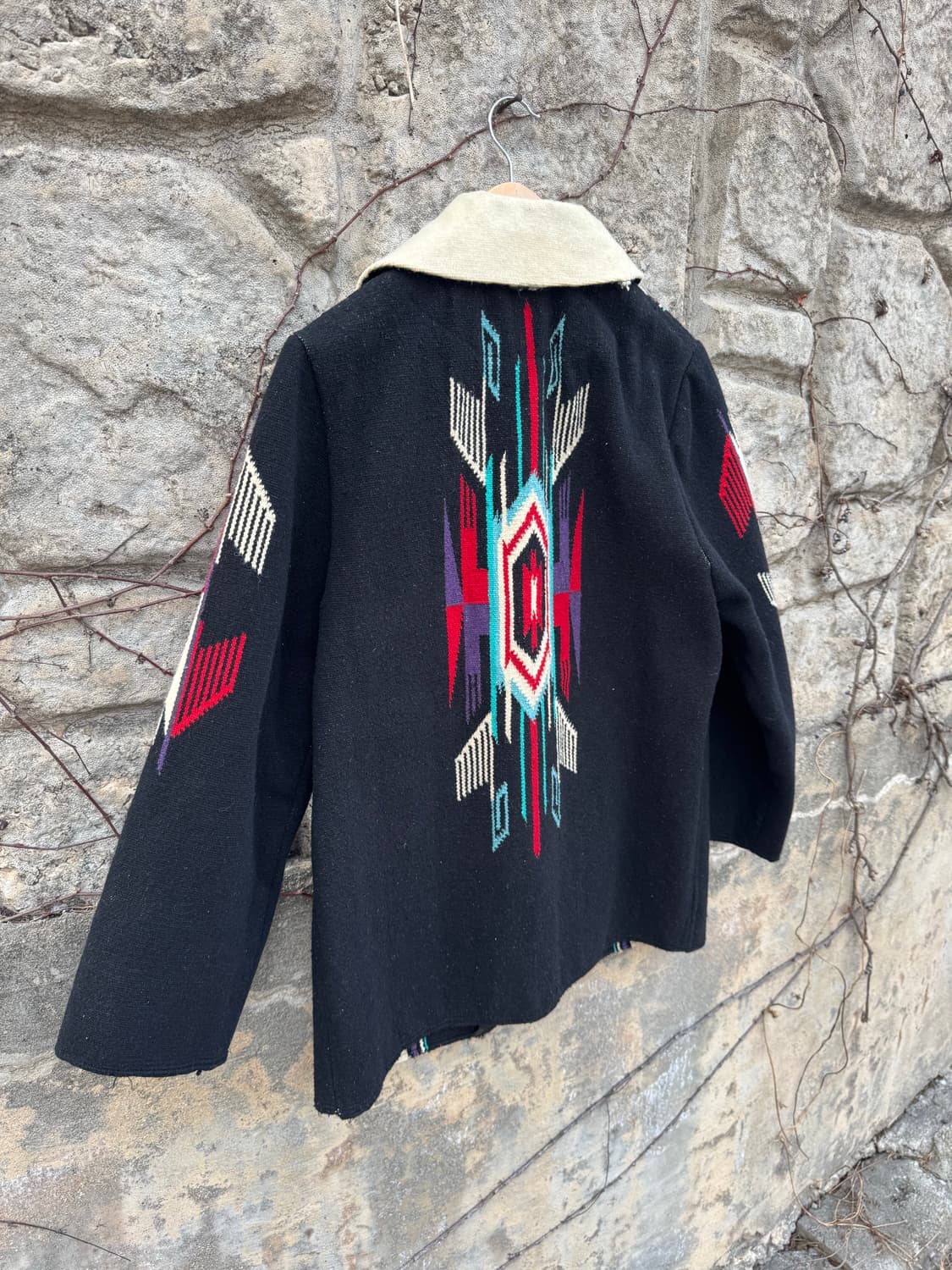 인디언 모터사이클 빈티지 핸드 우븐 울 오르테가 치마요 자켓 상품이미지4