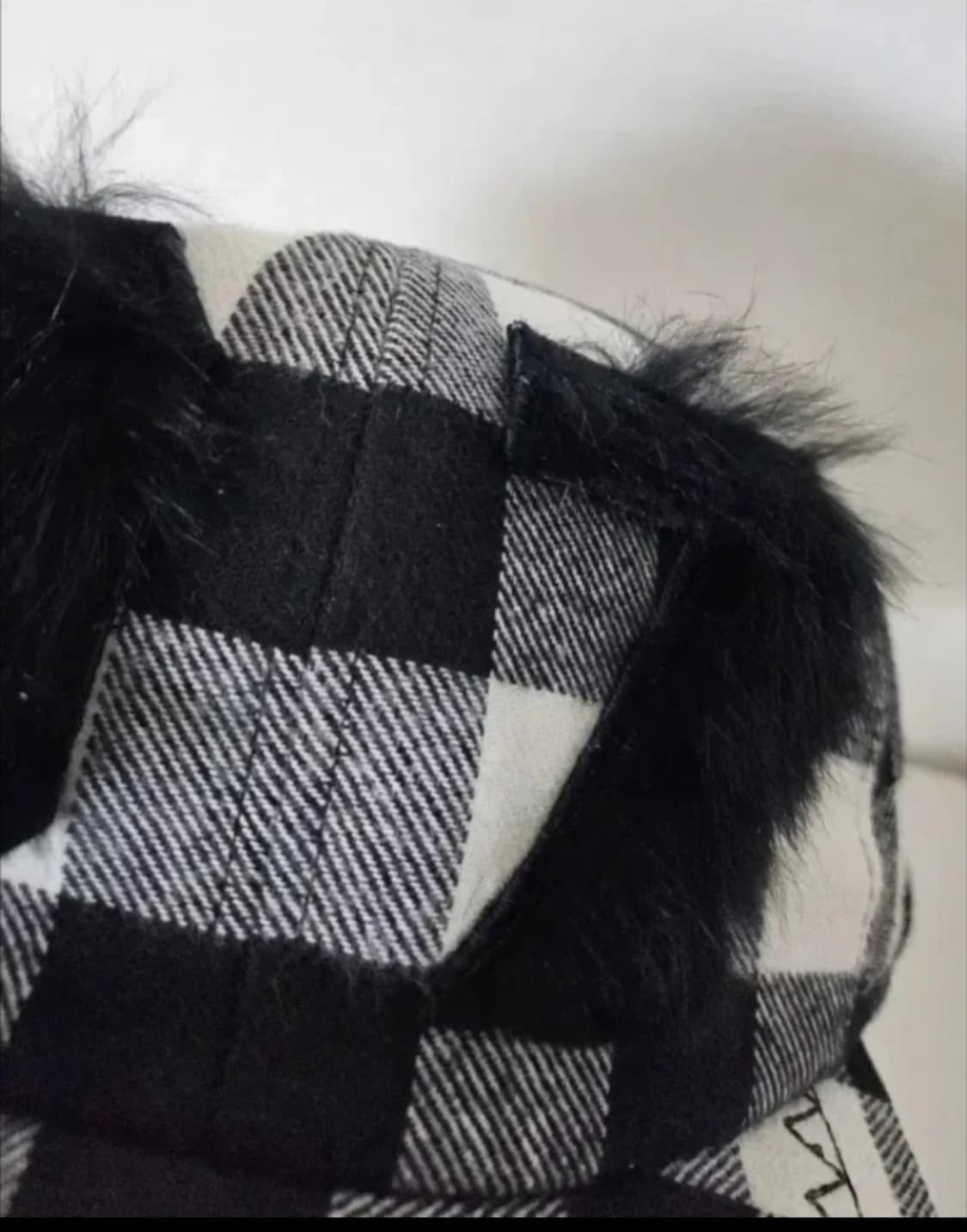 Lucky & Chouette 체크 퍼 모자 새제품 FREE 상품이미지5