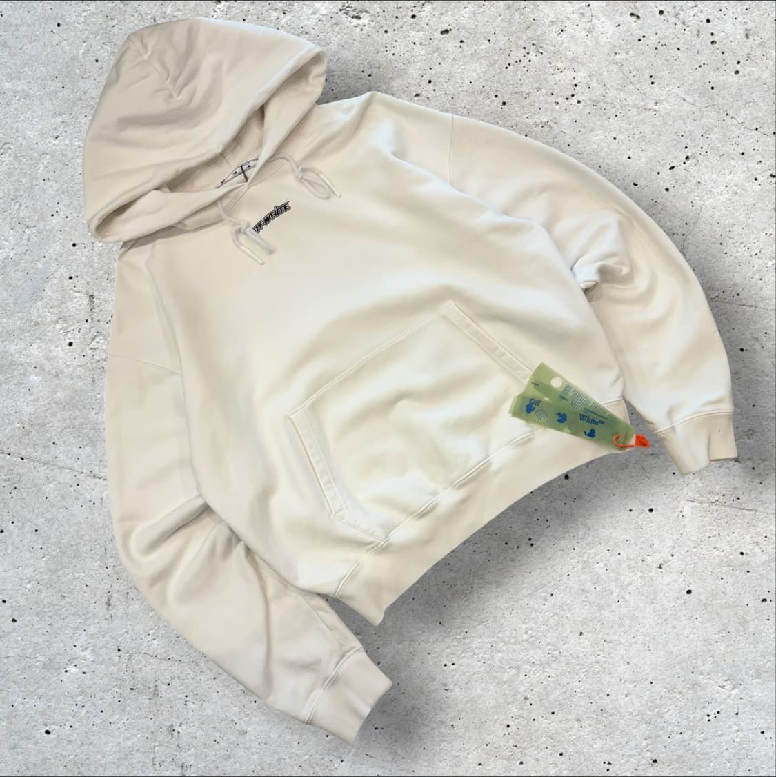 [L] 20FW 오프화이트 마커 빅로고 후드티 화이트 D404 상품이미지2