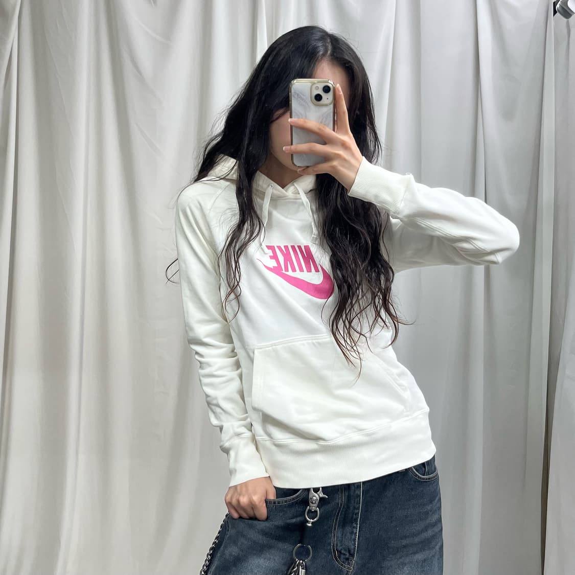 Nike white skull printing hoody 상품이미지2