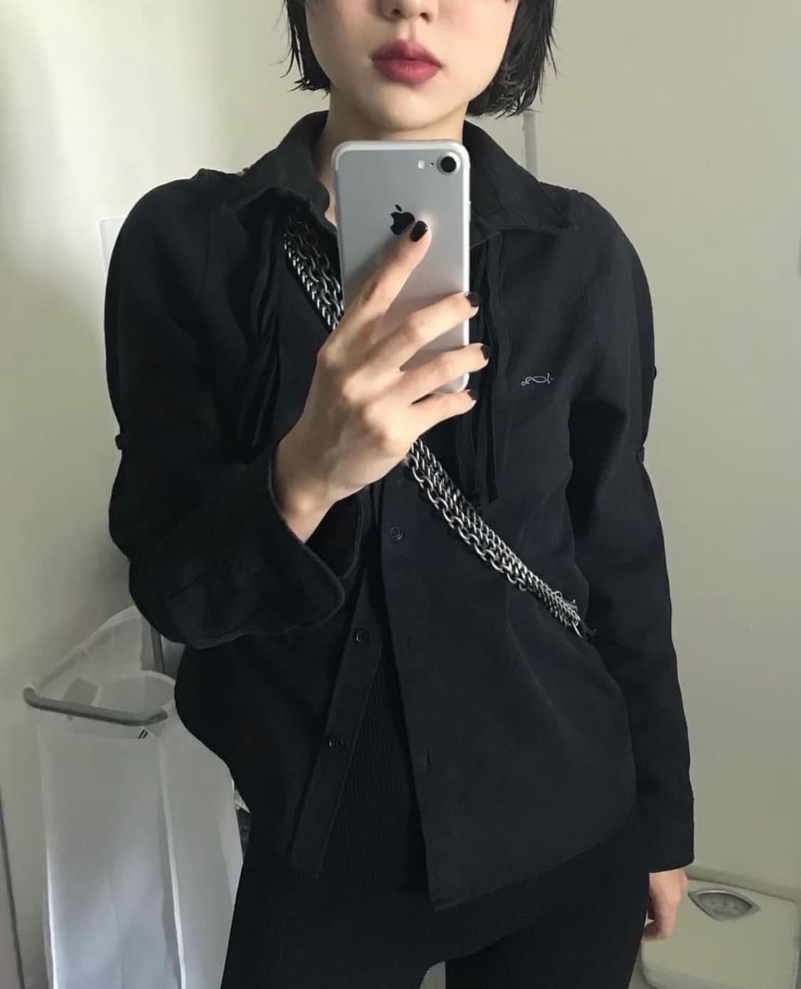 Eonts garden tape shirt black 상품이미지1