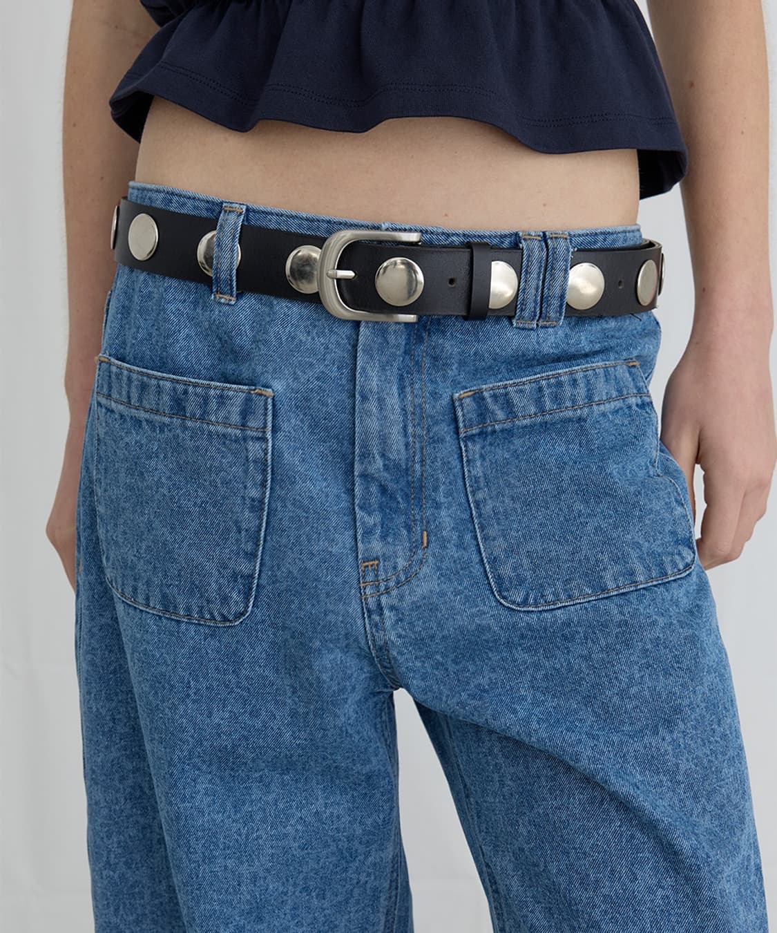 오데스 - BOLD RIVET LEATHER BELT 상품이미지1