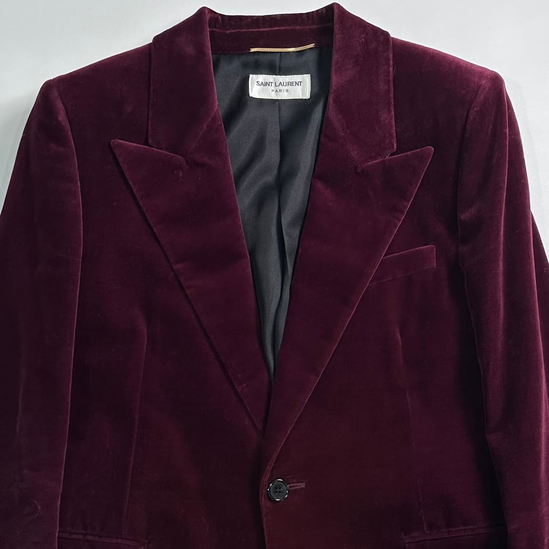 생로랑 벨벳 원버튼 블레이저 자켓 상품이미지2