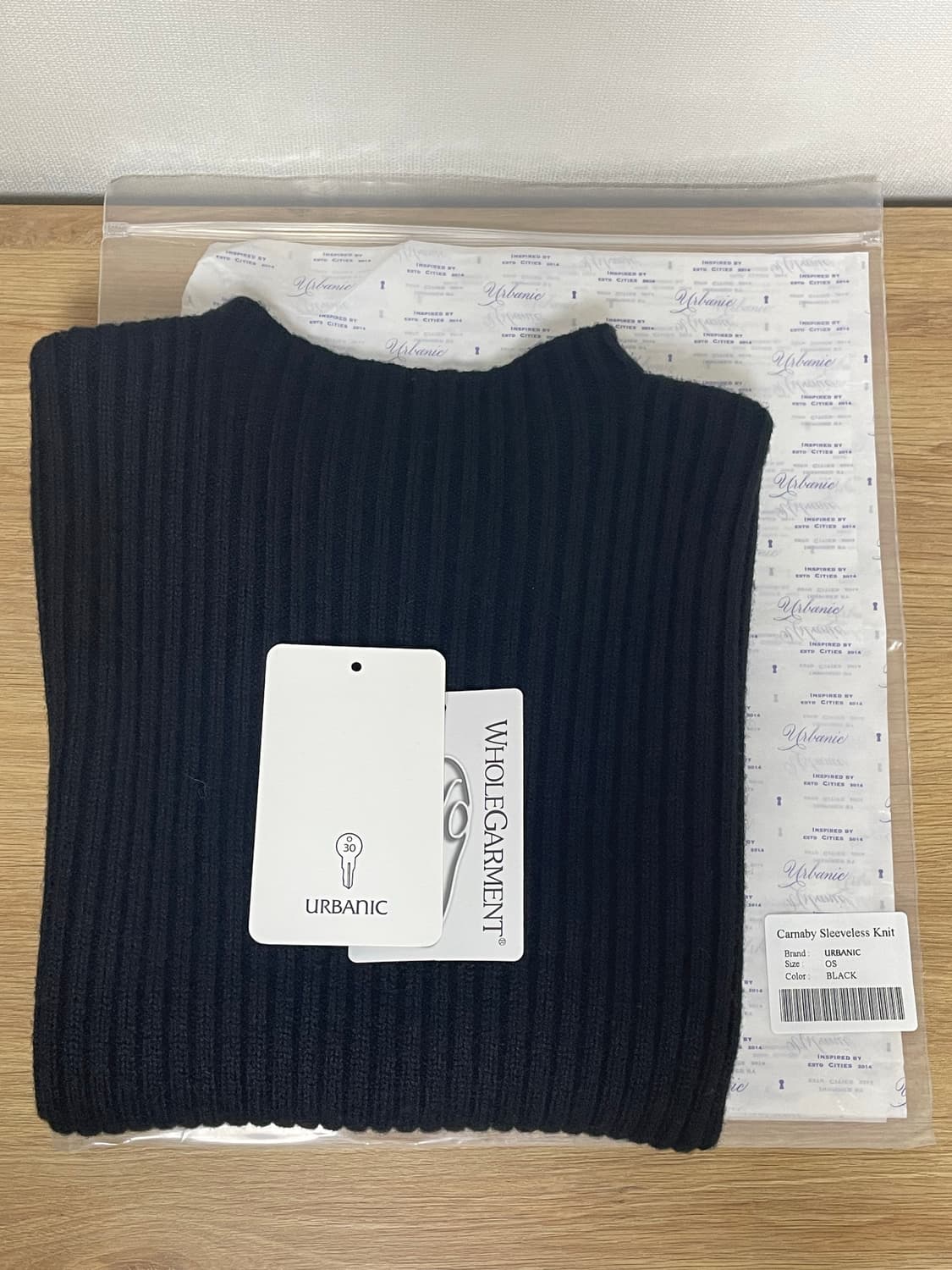 (새상품)얼바닉 카나비 슬리브리스 니트 상품이미지6