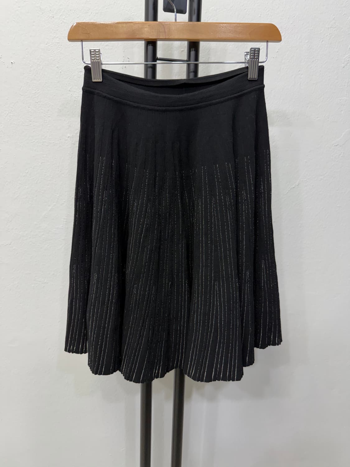 정품) TIME 타임 한섬 블랙 니트 주름 스커트 치마 64F 상품이미지1