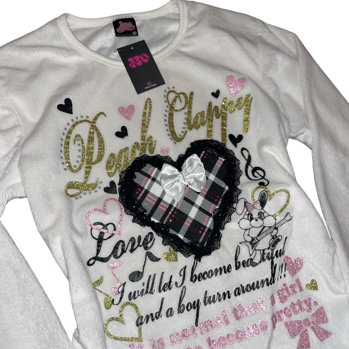 하트리본 레이스 스커트 레이어드 긴팔 원피스 키치y2k갸루 상품이미지2