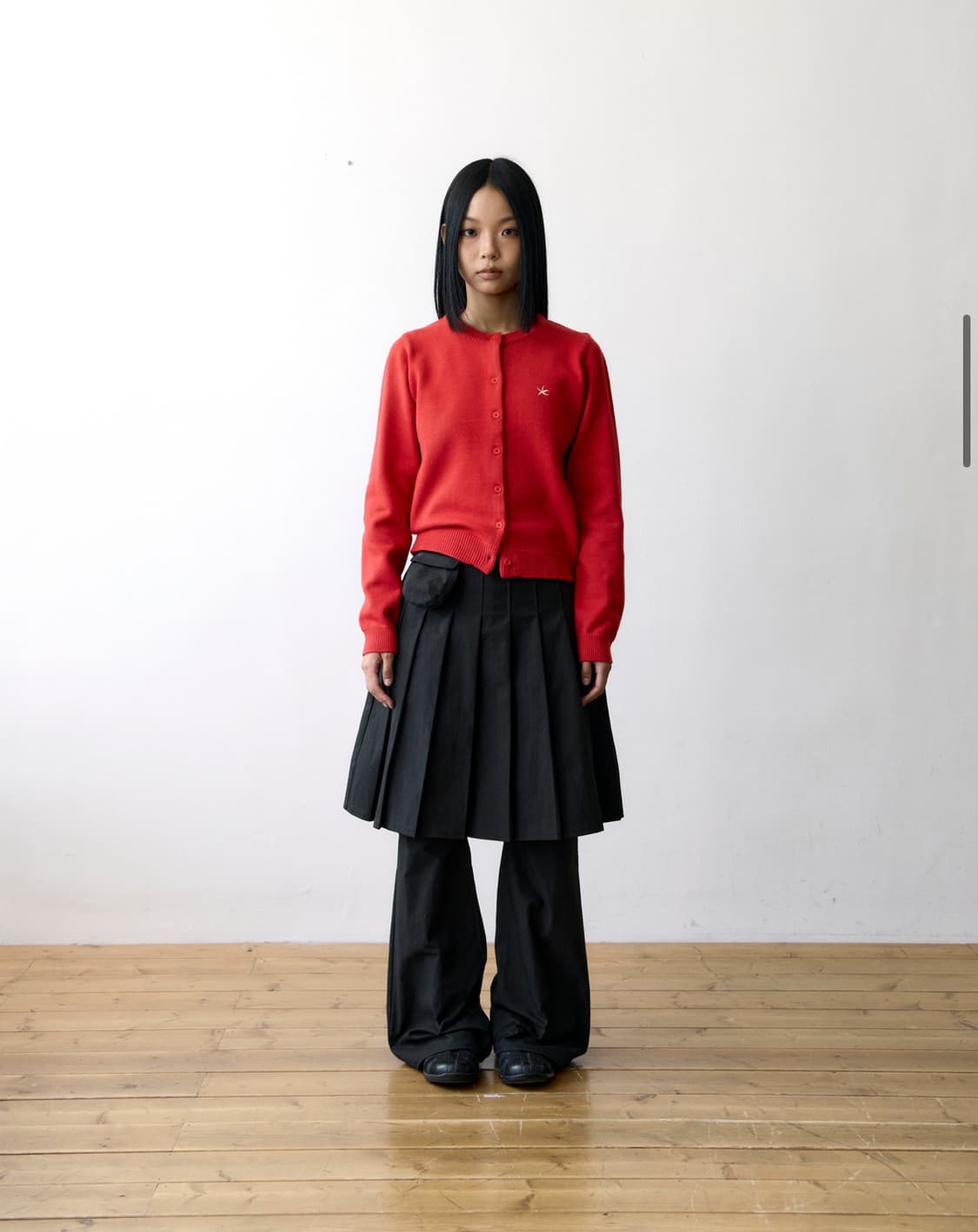 더콜디스트모먼트 스커트 레이어드 팬츠 블랙 s 상품이미지2