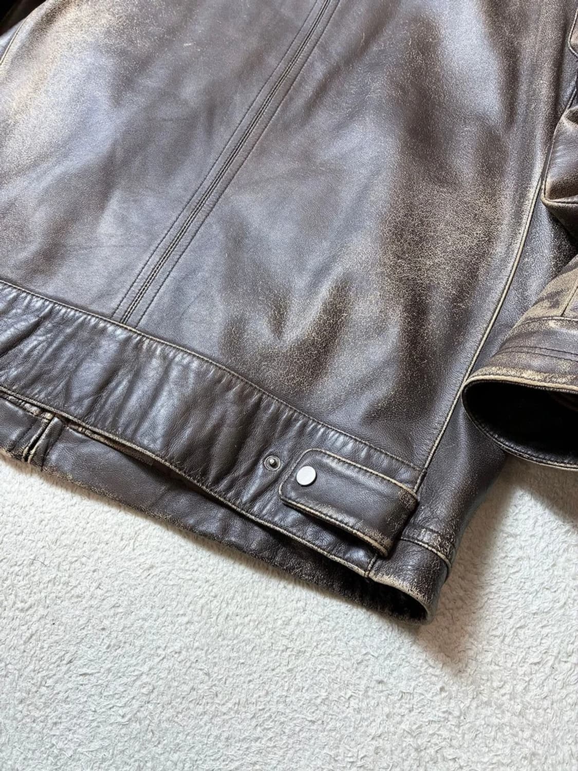 Selected 90's Cow 레더 페이딩 가죽 자켓 PN6378 상품이미지8
