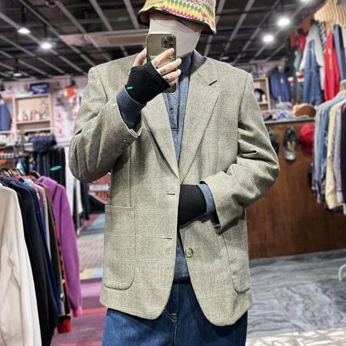 90's 플레이보이 울 블레이저 자켓 (L)  상품이미지2