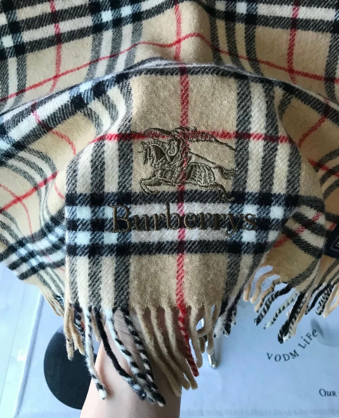 버버리 빅로고 노바체크 울 담요 상품이미지2