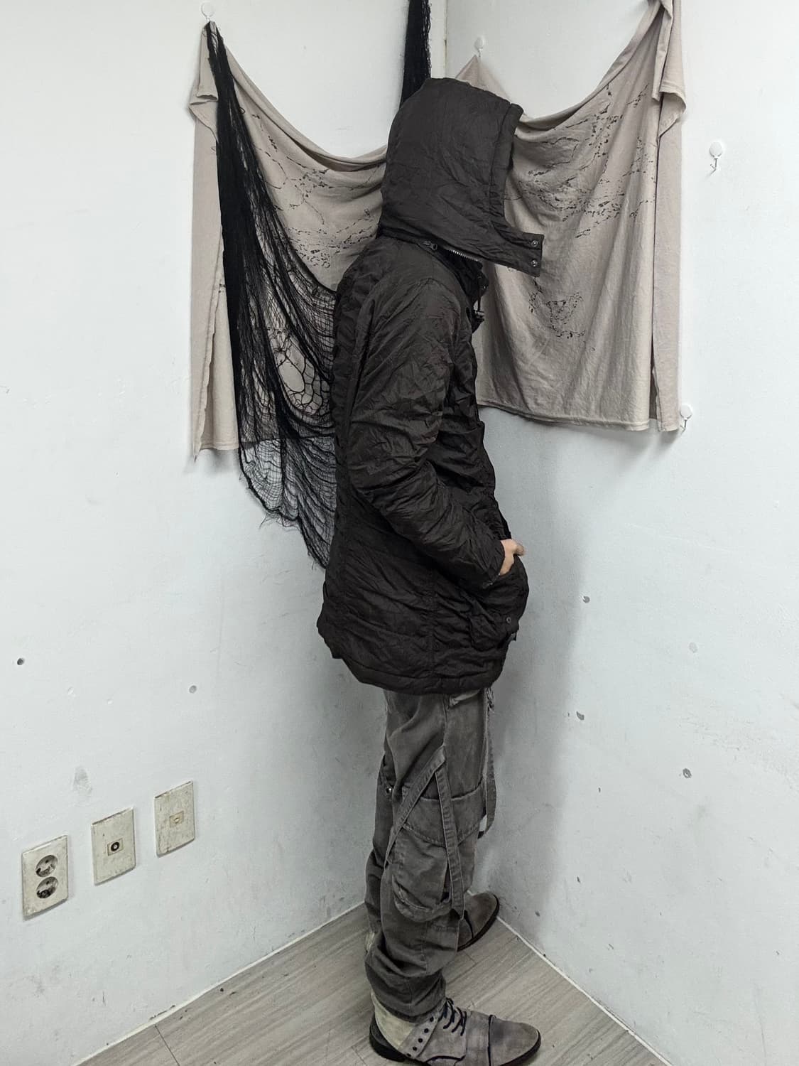 Shirring Detail Y2K Grunge Mood Deep Bro 상품이미지3