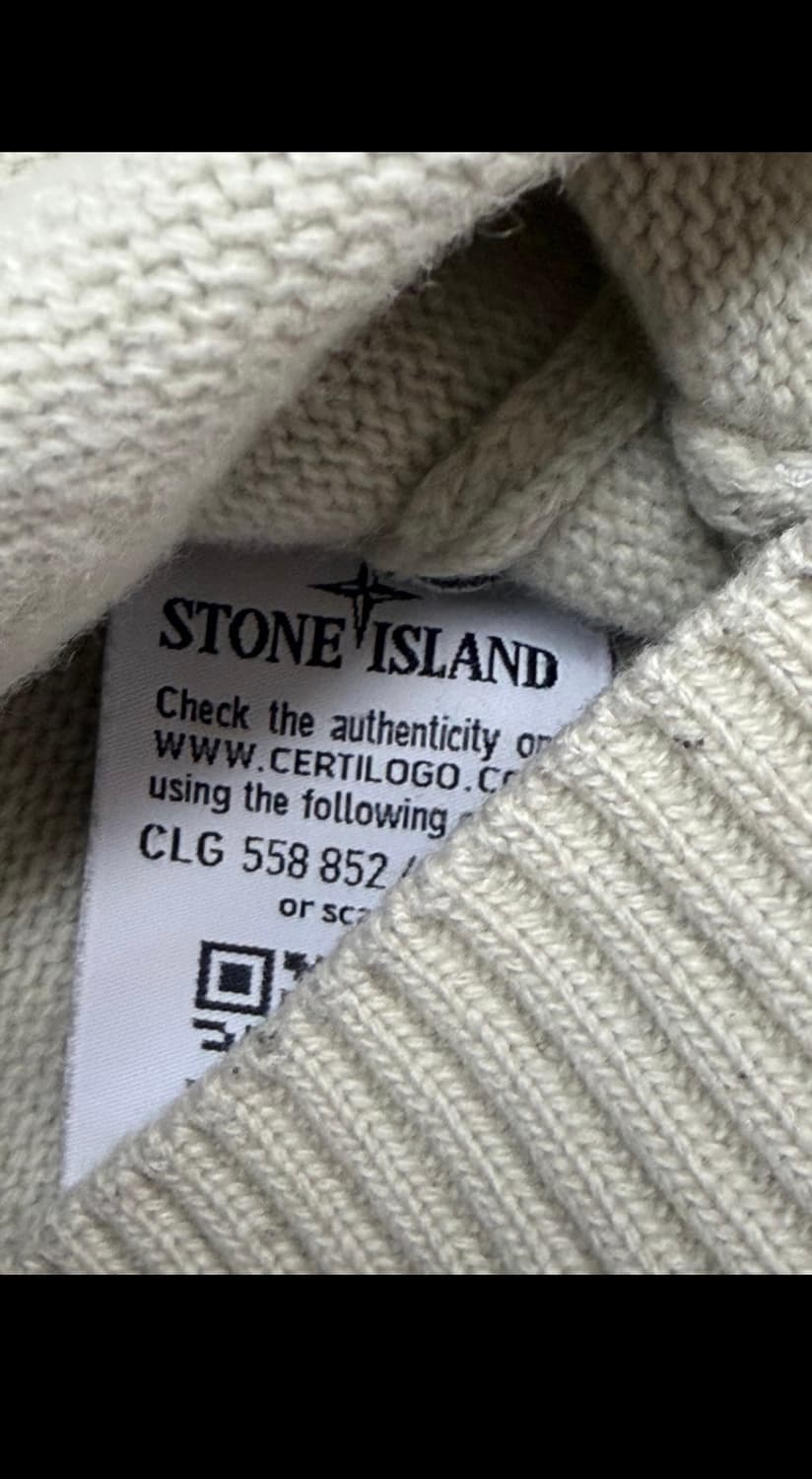 급처 스톤아일랜드 반집업 니트 M 아이보리 / 6715508A3 상품이미지5