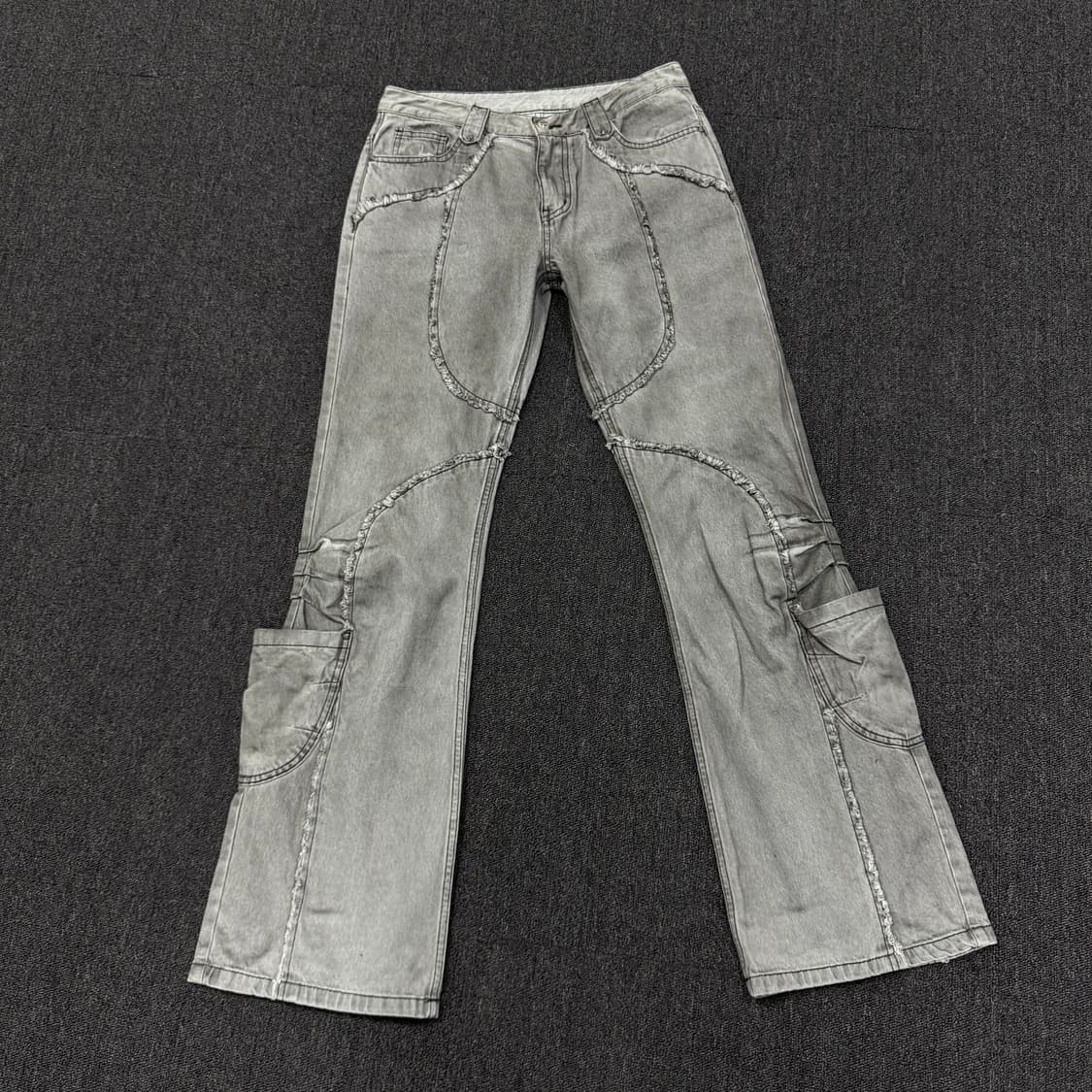 Yeel leey 셔링 컷 부츠 데님 팬츠 상품이미지1