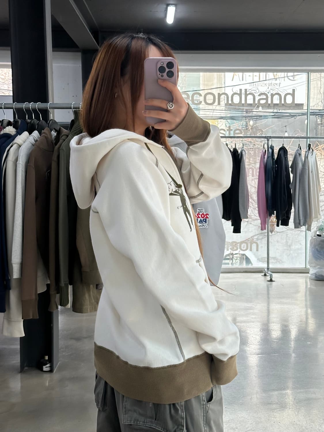 히스테릭글래머 히스걸ROCK 스티치 후드집업 상품이미지4