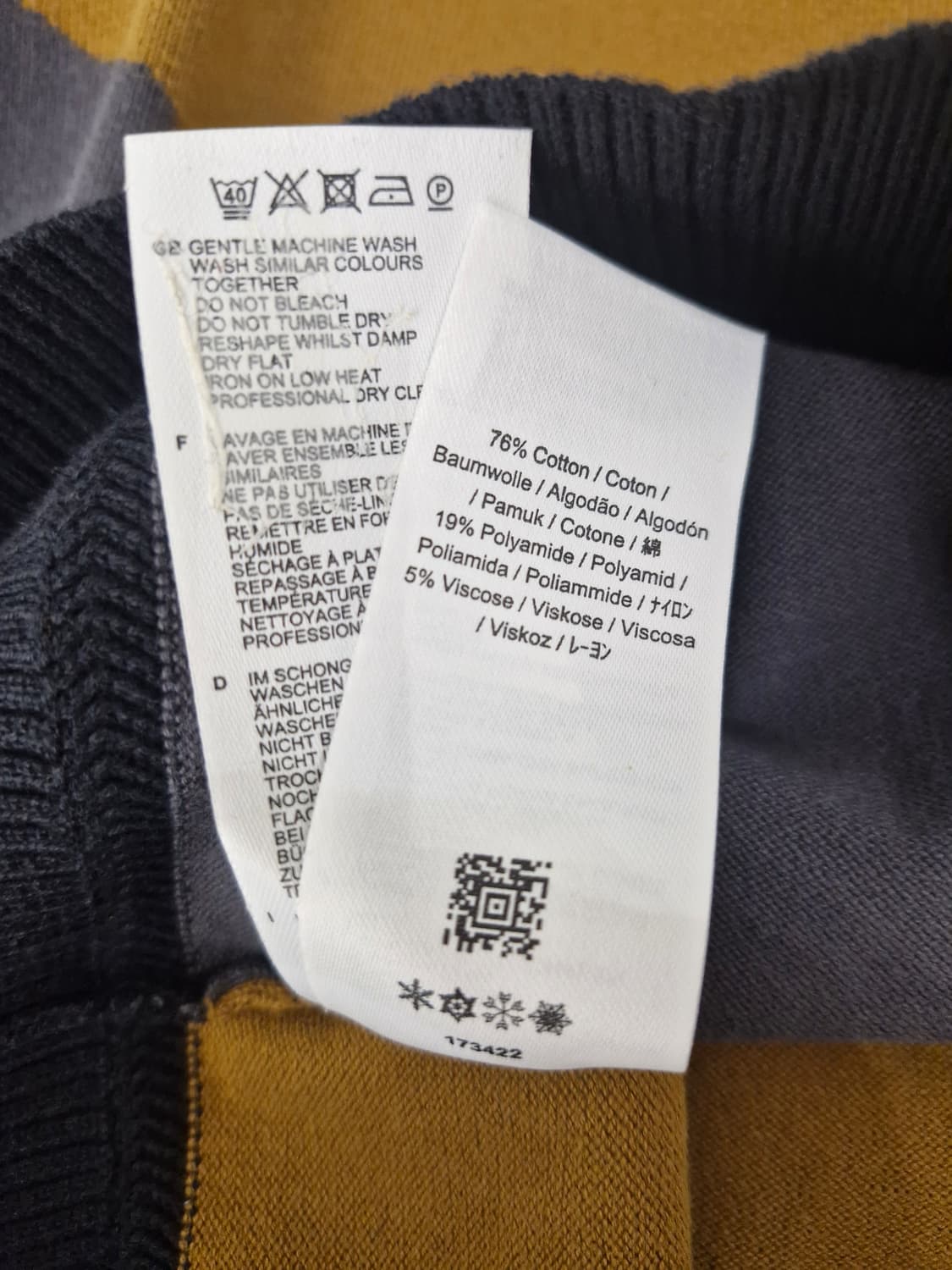 프레드페리(PRED PERRY)사선 블록 니트 상품이미지9