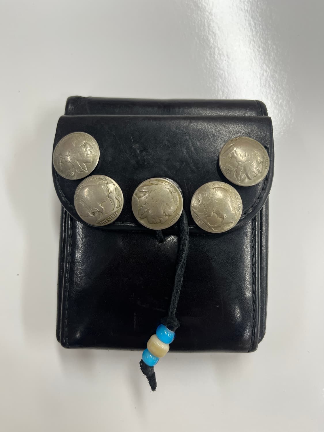 고로스 블랙 새들레더 5콘초 반지갑 상품이미지10