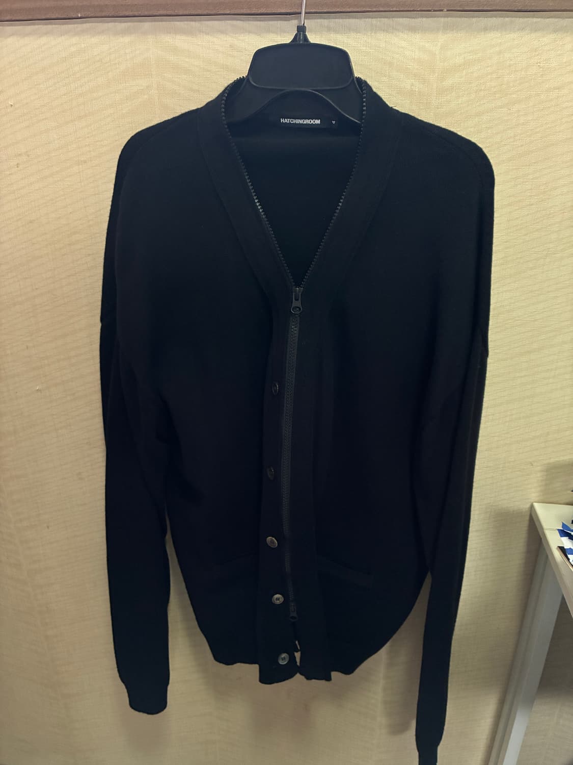 해칭룸 zip 가디건 블랙 상품이미지1