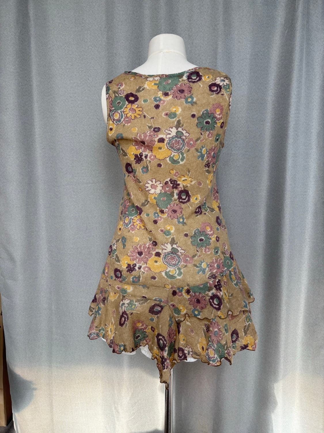 빈티지 플로랄 패턴 언팔 프릴 슬리브리스 상품이미지9