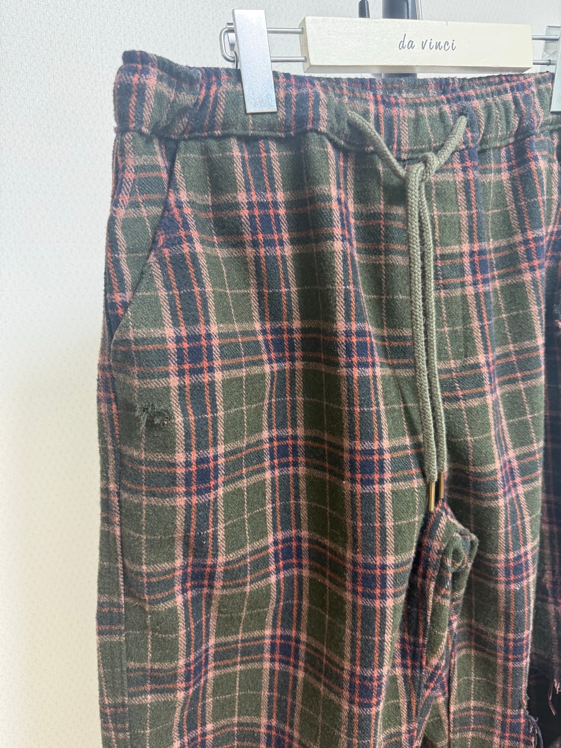 빈티지 otherfit 플란넬 체크 팬츠 상품이미지2