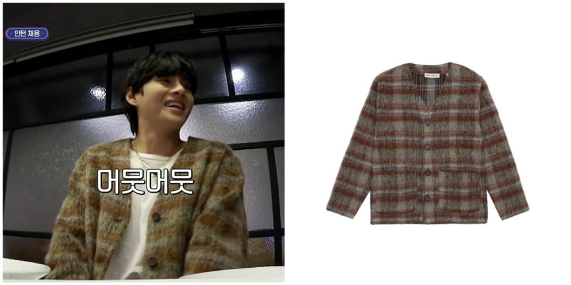 bts뷔 착용) 아워레가시 가디건 모헤어 어멘트 체크 52사이즈 상품이미지6