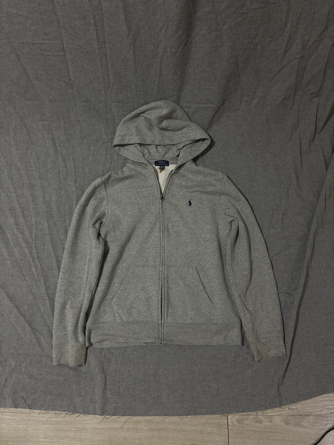 (정품 QR) 폴로 랄프로렌 회색 후드 집업 상품이미지1