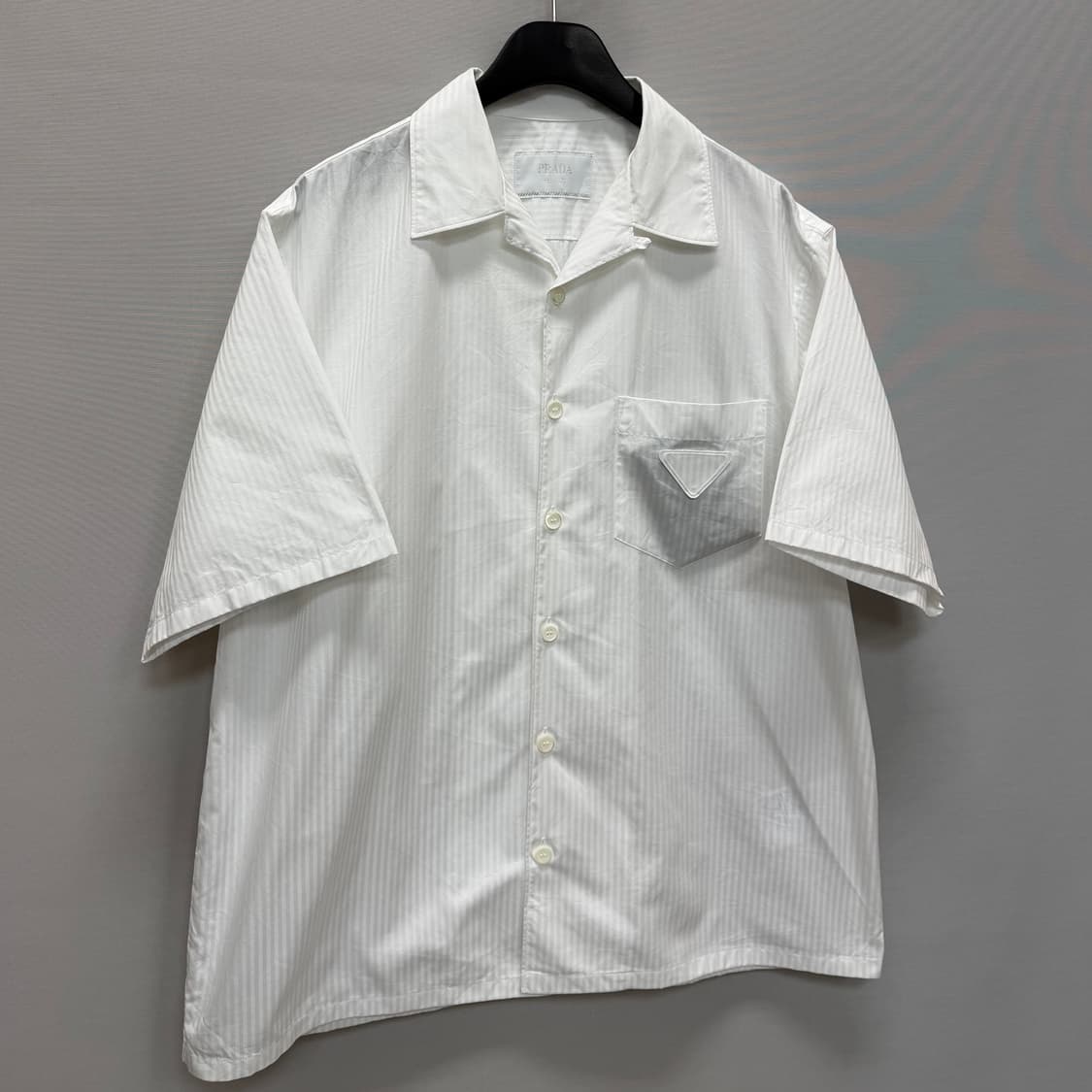 프라다 삼각로고 스트라이프 반팔셔츠 ( 105~110 ) 상품이미지2