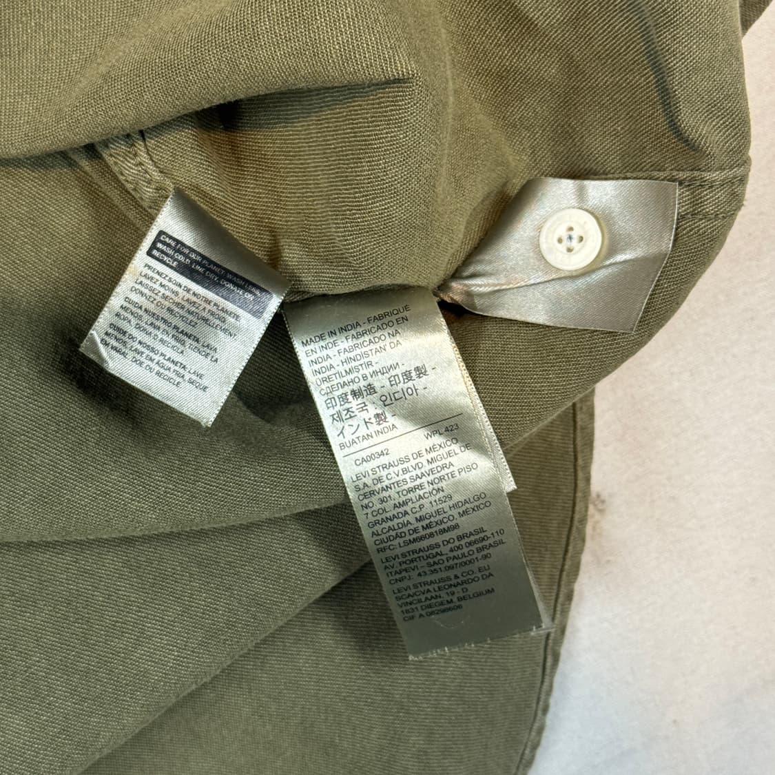 L) 리바이스 실버탭 오버사이즈 올리브 카키 셔츠 상품이미지7