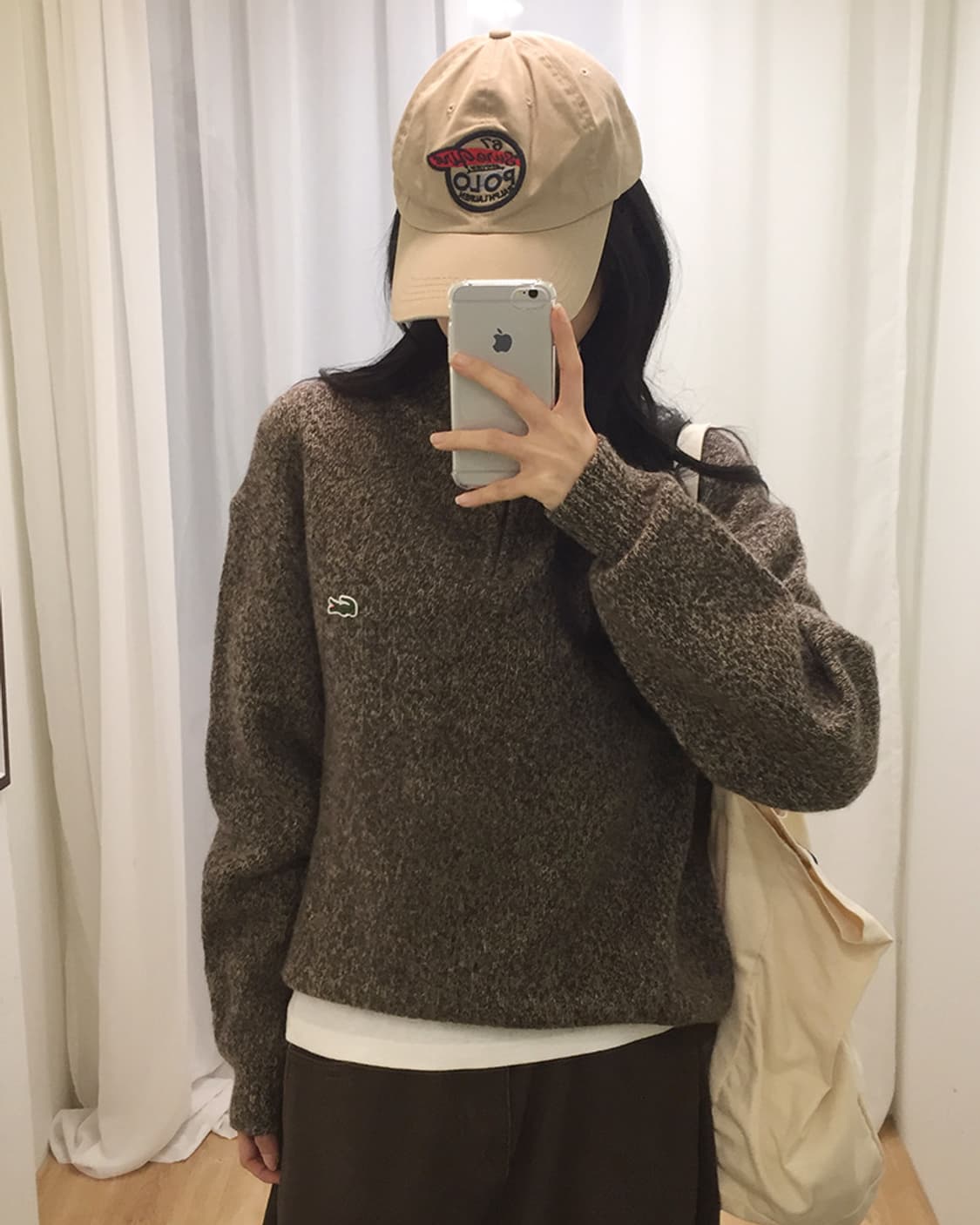 Women's Lacoste Half Zip Knit 100 상품이미지3