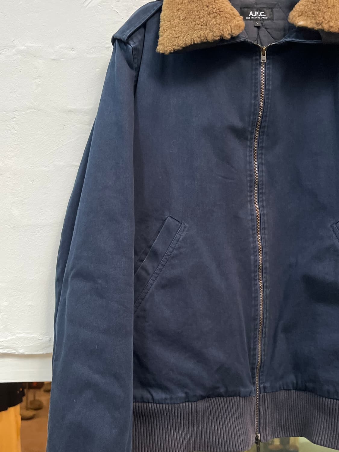 A.P.C. 아페쎄 네이비 퍼카라 보머 블루종 자켓 L 상품이미지4