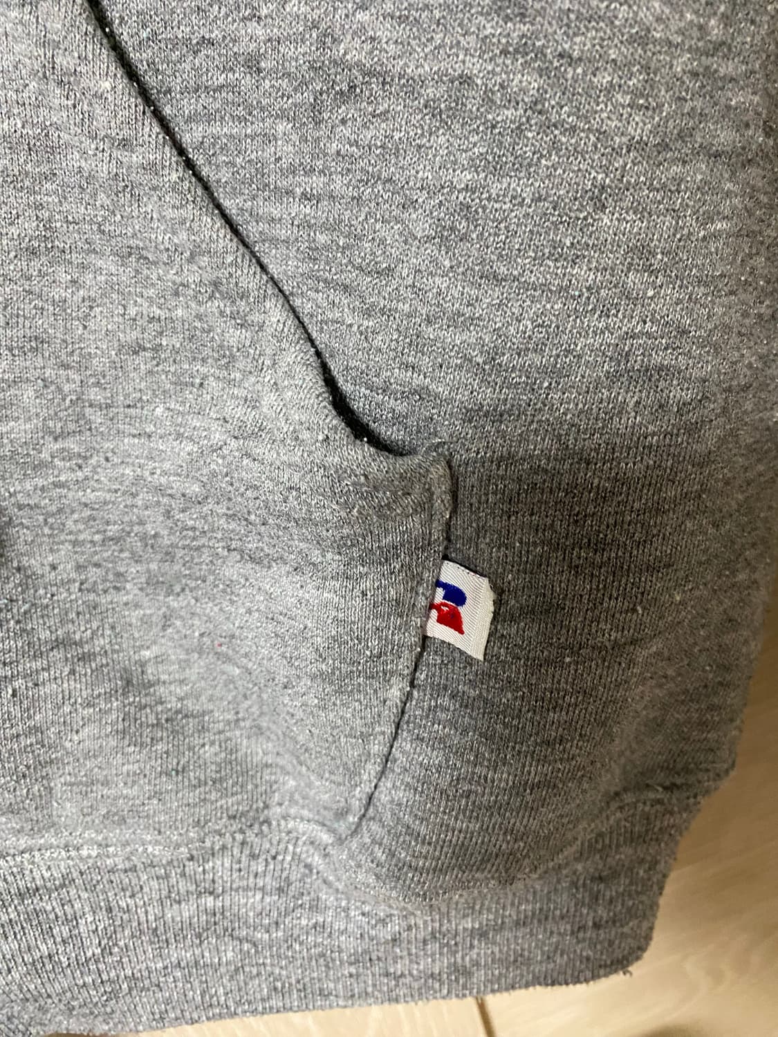 80s Russell Athletic Hoodie zip Gray M 상품이미지4