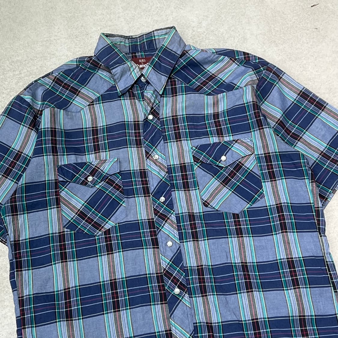 랭글러 웨스턴 체크하프셔츠 s10597 상품이미지3