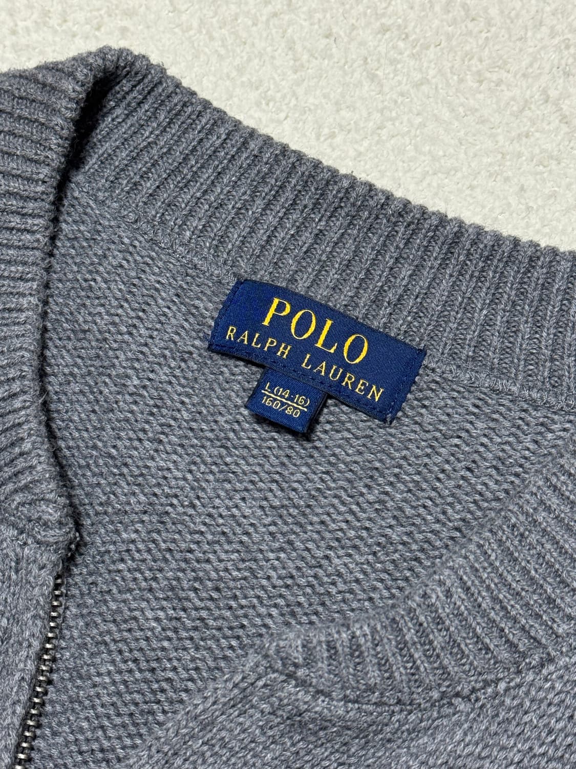 폴로 랄프로렌 빅포니 그레이 니트 집업 상품이미지5