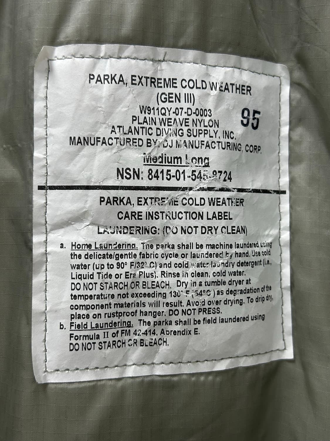 미군 프리마로프트 (M-L) 상품이미지6