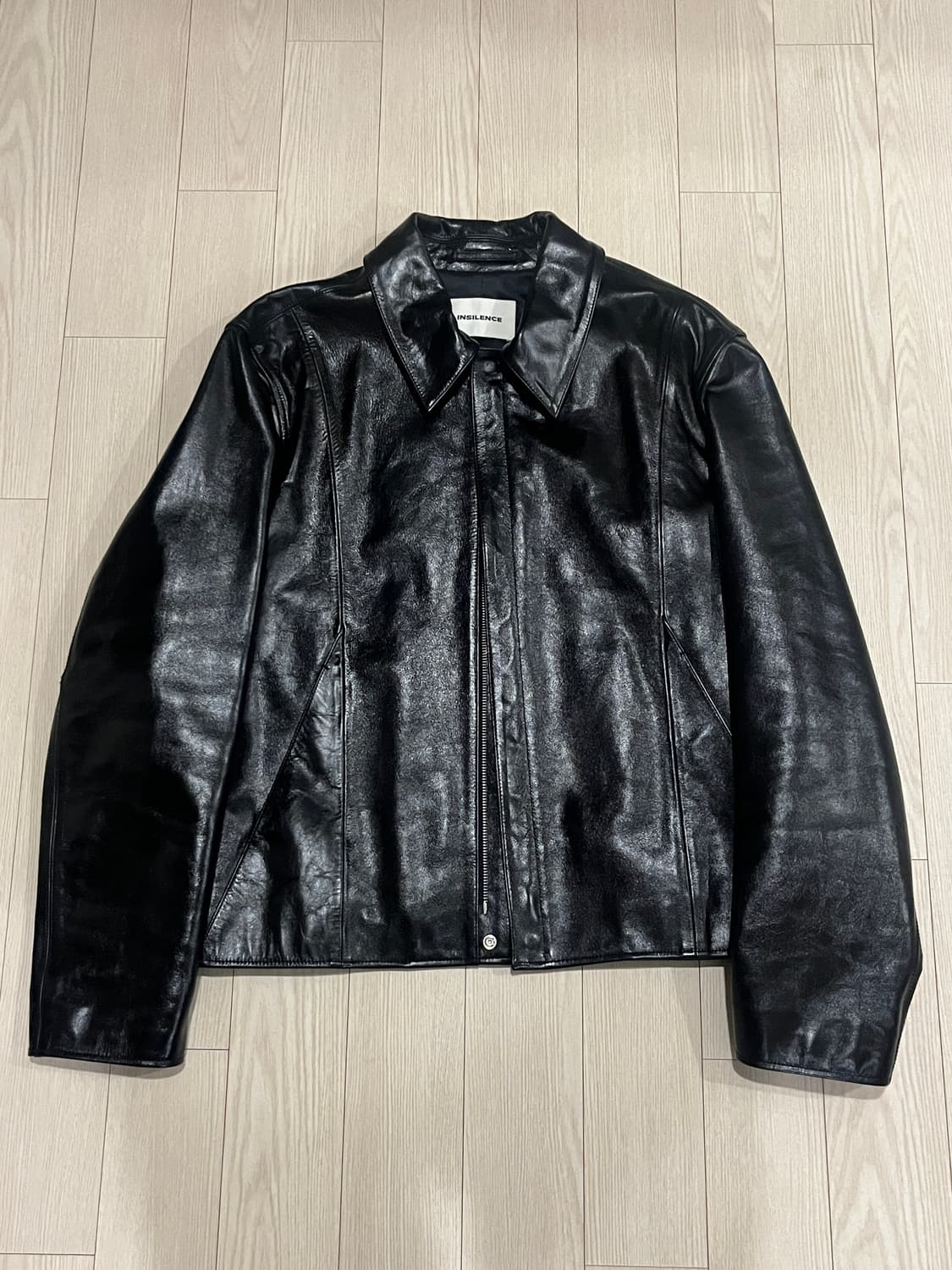 인사일런스 블랙 레더자켓 L 판매 상품이미지3