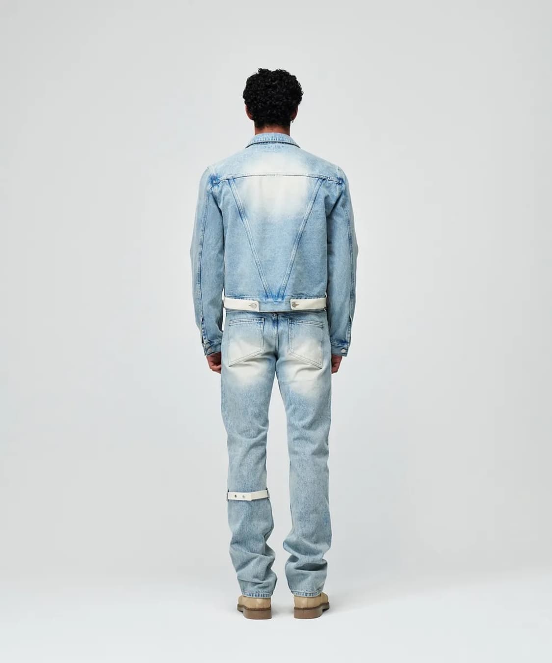 [L]지즈루이스 레더 포인트 워시드 데님 자켓 상품이미지3