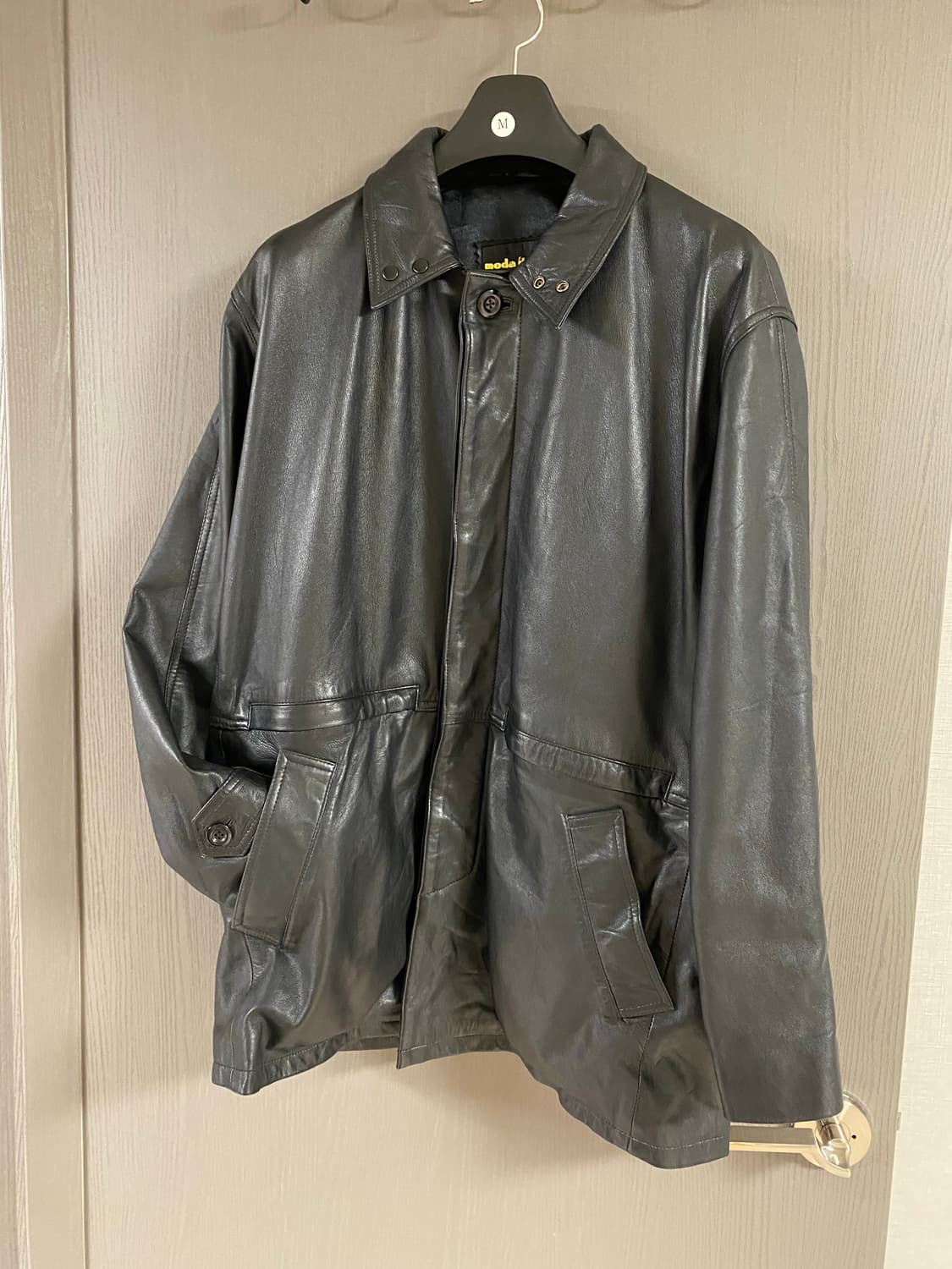 Moda italiana 블랙 양가죽 자켓 상품이미지1